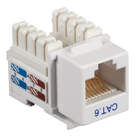 Black Box Connect Cat5E Rj-45 Keystone Jack CAT6J-WH
